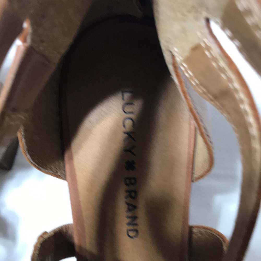Lucky Brand leather crisscross sandals. Like new! - Picture 3 of 7